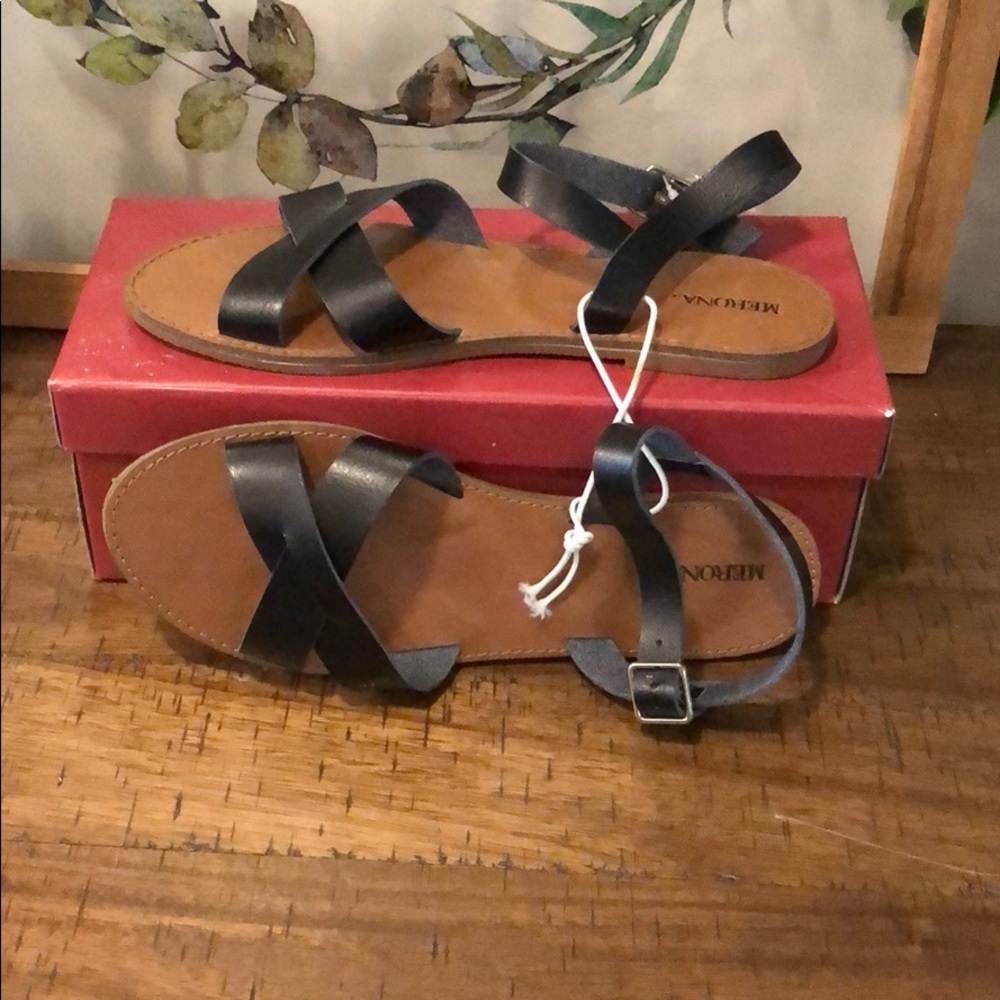 Merona NWT in box size 8 women’s black Sandals